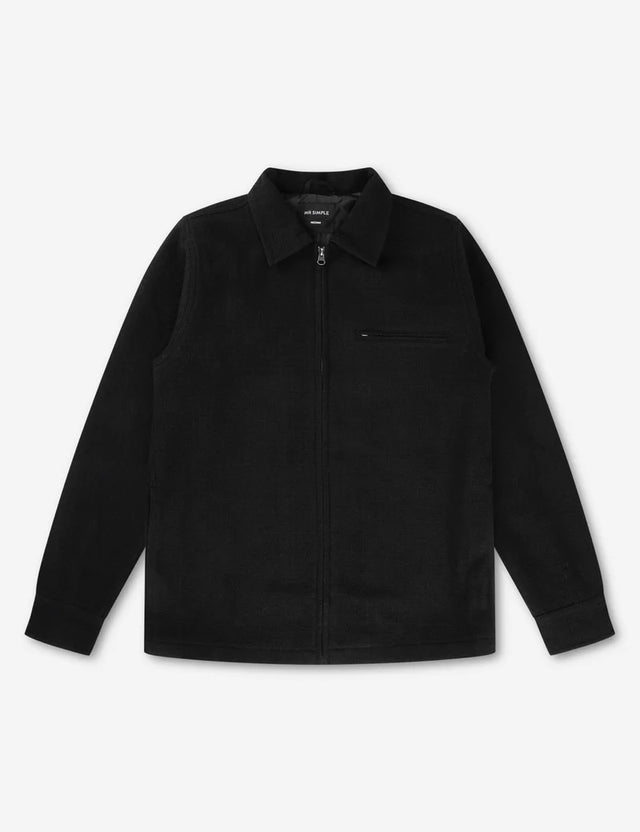 MR SIMPLE - Hudson Jacket - Black Crosshatch-Jackets-Mr. Simple-S-UPTOWN LOCAL
