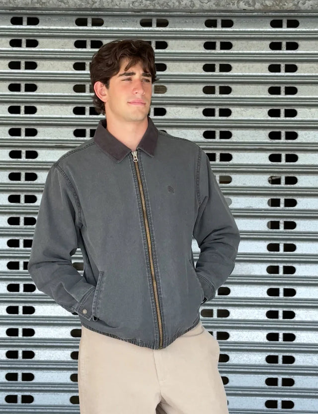 MR SIMPLE - Ben Vintage Garage Jacket - Vintage Black-Jackets-Mr. Simple-S-UPTOWN LOCAL