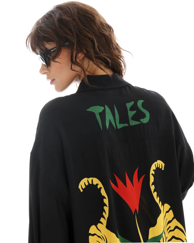 THE TALES - Crouching Tiger Long Sleeve - Black-Shirts & Tops-The Tales-XS-UPTOWN LOCAL