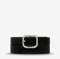 STATUS ANXIETY - Falling Quite Belt - Black Nappa / Silver-Belts-Status Anxiety-S/M-UPTOWN LOCAL