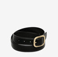 STATUS ANXIETY - Falling Quite Belt - Black Nappa / Gold-Belts-Status Anxiety-S/M-UPTOWN LOCAL