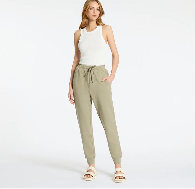 STATUS ANXIETY - As You Wake Track Pant - Washed Sage-Track Pants-Status Anxiety-S-UPTOWN LOCAL