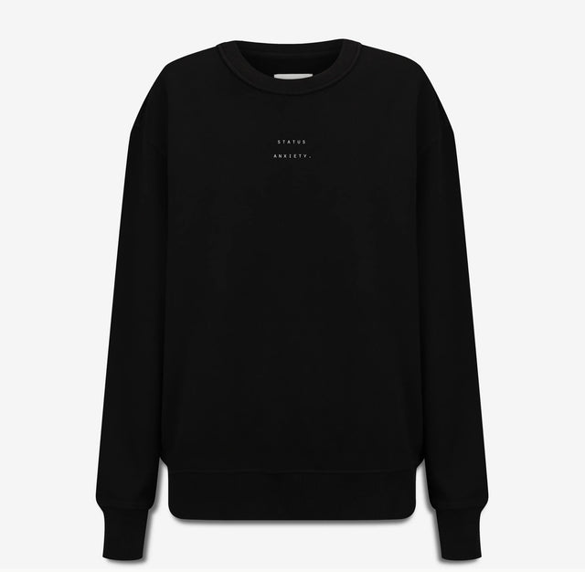 STATUS ANXIETY - Could Be Nice Sweater - Soft Black-Sweaters-Status Anxiety-S-UPTOWN LOCAL