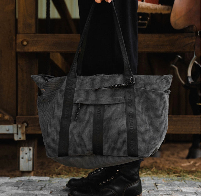MR SIMPLE - Jasper Tote Large - Charcoal Cord-Bags-Mr. Simple-UPTOWN LOCAL