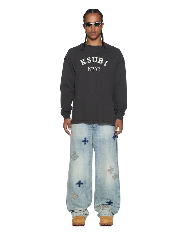 KSUBI - Laybel Ekcess LS Tee - Washed Black