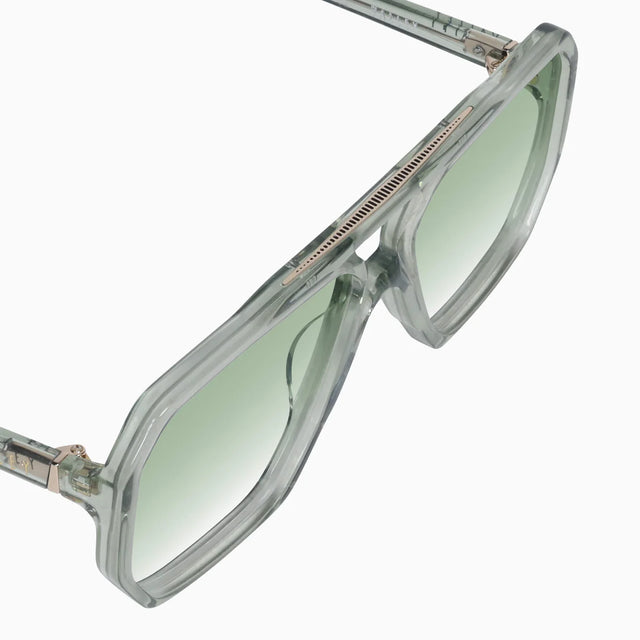 VALLEY - Rodeo - Transparent Sage w. Gold Metal / Light Green Gradient Lens-Sunglasses-Valley-UPTOWN LOCAL