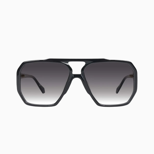 VALLEY - Rodeo - Gloss Black w. Gold Metal / Black Gradient Lens-Sunglasses-Valley-UPTOWN LOCAL