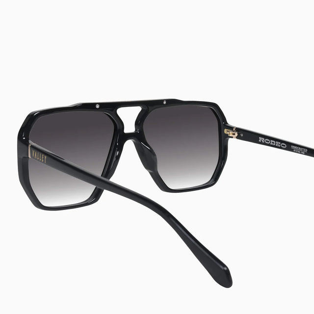 VALLEY - Rodeo - Gloss Black w. Gold Metal / Black Gradient Lens-Sunglasses-Valley-UPTOWN LOCAL