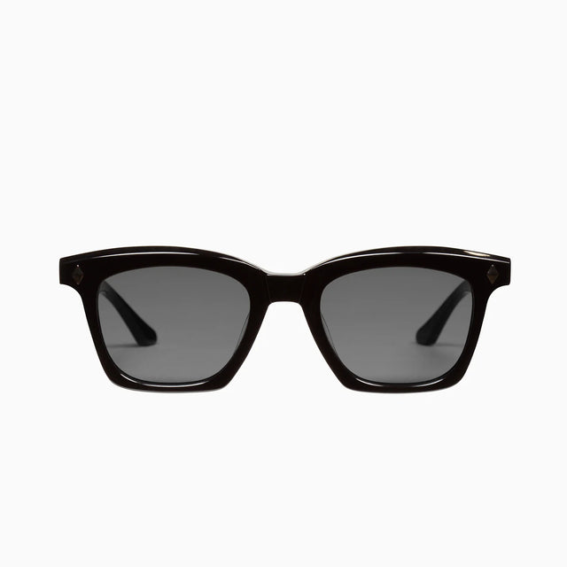 VALLEY - Hutch - Gloss Black w. Silver Metal Trim / Black Lens-Sunglasses-Valley-UPTOWN LOCAL