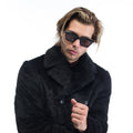 VALLEY - Hutch - Gloss Black w. Silver Metal Trim / Black Lens-Sunglasses-Valley-UPTOWN LOCAL