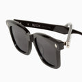 VALLEY - Hutch - Gloss Black w. Silver Metal Trim / Black Lens-Sunglasses-Valley-UPTOWN LOCAL