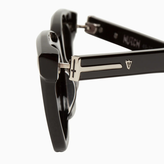 VALLEY - Hutch - Gloss Black w. Silver Metal Trim / Black Lens-Sunglasses-Valley-UPTOWN LOCAL