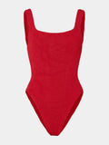 HUNZA G - Square Neck Swimsuit - Red-Swimwear-Hunza G-UPTOWN LOCAL