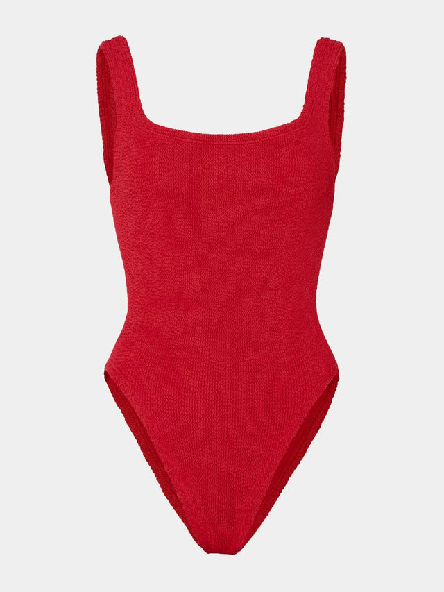 HUNZA G - Square Neck Swimsuit - Red-Swimwear-Hunza G-UPTOWN LOCAL
