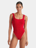 HUNZA G - Square Neck Swimsuit - Red-Swimwear-Hunza G-UPTOWN LOCAL