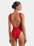 HUNZA G - Square Neck Swimsuit - Red-Swimwear-Hunza G-UPTOWN LOCAL