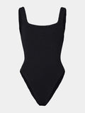 HUNZA G - Square Neck Swimsuit - Black-Swimwear-Hunza G-UPTOWN LOCAL
