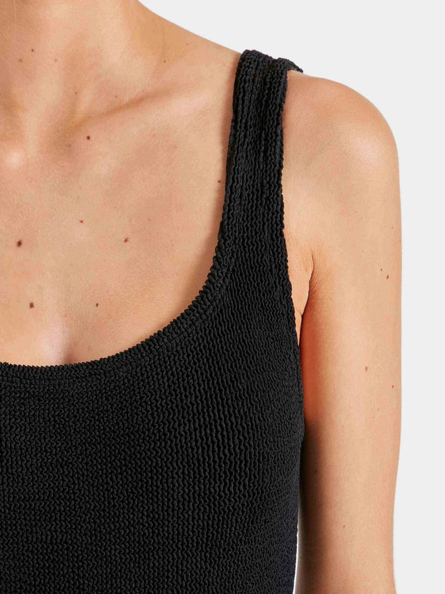 HUNZA G - Square Neck Swimsuit - Black-Swimwear-Hunza G-UPTOWN LOCAL