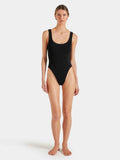 HUNZA G - Square Neck Swimsuit - Black-Swimwear-Hunza G-UPTOWN LOCAL