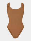 HUNZA G - Domino Swimsuit - Metallic Cocoa-Swimwear-Hunza G-UPTOWN LOCAL
