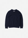 NUDIE JEANS - August Rib Cotton Jumper - Navy-Sweaters-Nudie Jeans-S-UPTOWN LOCAL
