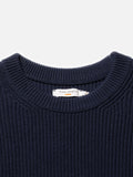 NUDIE JEANS - August Rib Cotton Jumper - Navy-Sweaters-Nudie Jeans-S-UPTOWN LOCAL