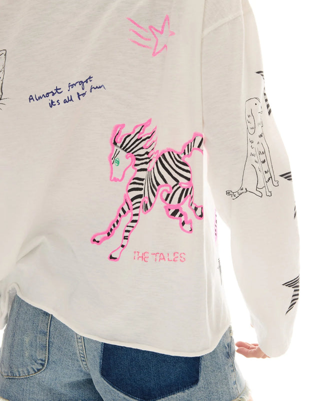 THE TALES - Animal illustrated Long Sleeve Top