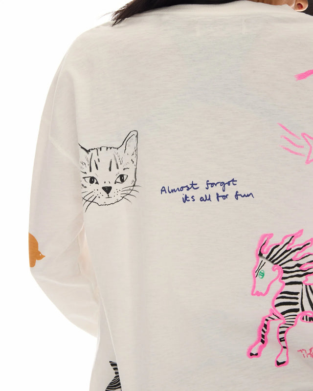 THE TALES - Animal illustrated Long Sleeve Top