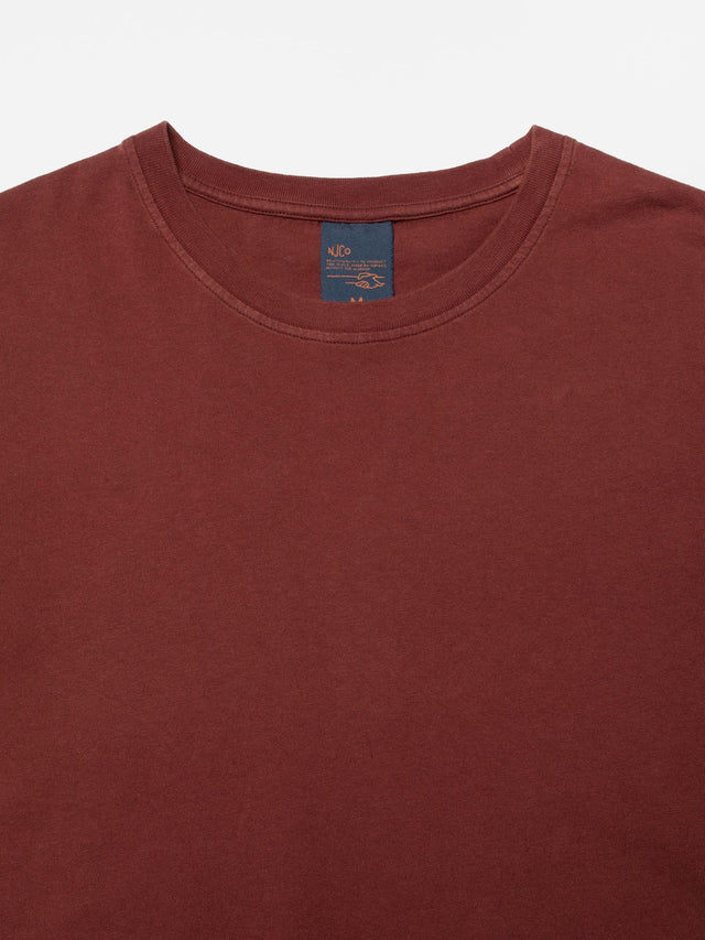 NUDIE JEANS - Uno T-shirt - Burgundy