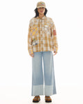 THE TALES - Patched Up Yellow Flannel Western Shirt-Shirts-The Tales-UPTOWN LOCAL