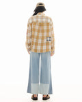 THE TALES - Patched Up Yellow Flannel Western Shirt-Shirts-The Tales-UPTOWN LOCAL