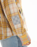 THE TALES - Patched Up Yellow Flannel Western Shirt-Shirts-The Tales-UPTOWN LOCAL