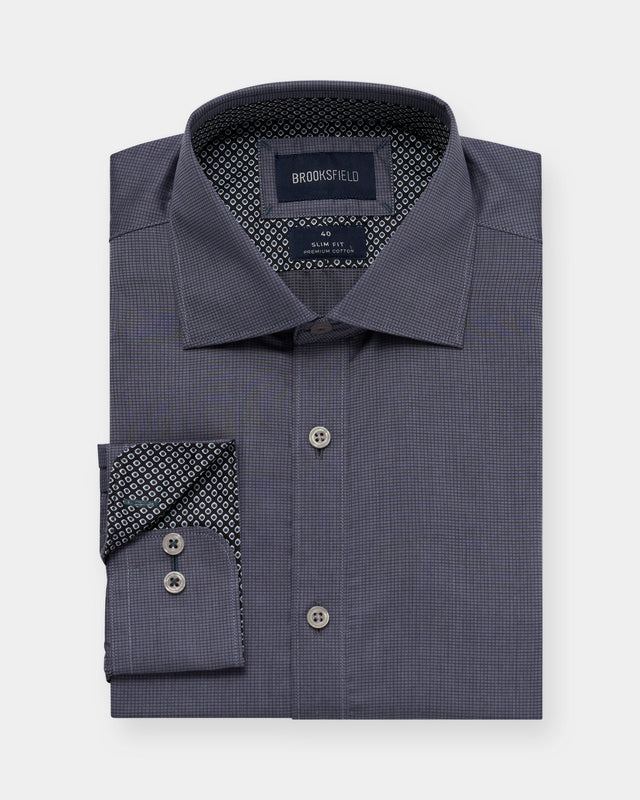 BROOKSFIELD - Luxe Slim Fit Business Shirt - Grey
