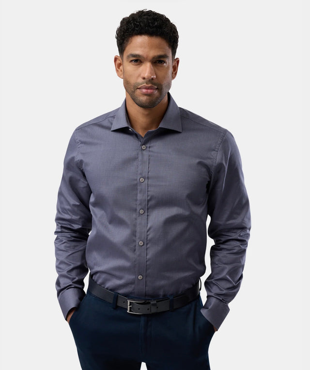 BROOKSFIELD - Luxe Slim Fit Business Shirt - Grey