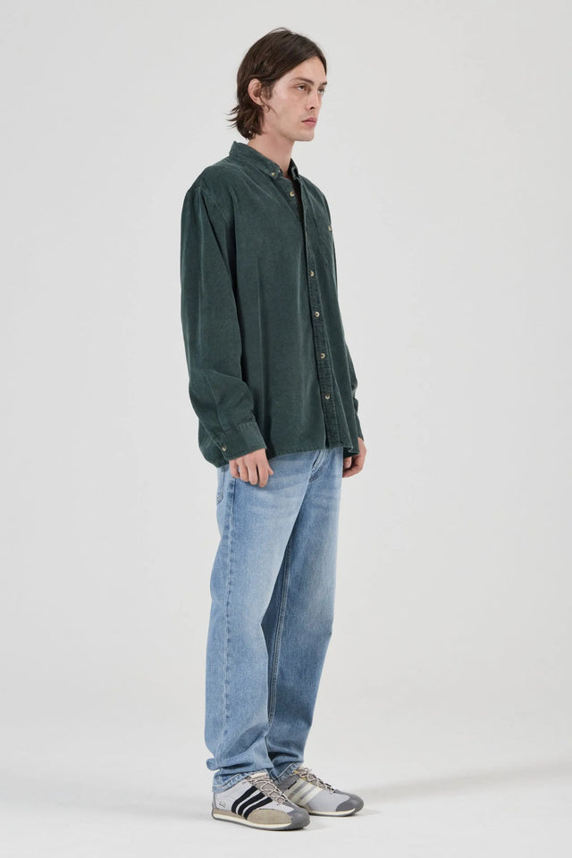 ROLLAS - Signature Cord LS Shirt - Forest