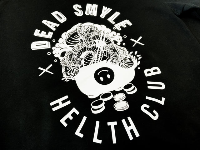 Hellth Club Oversized Crew - Black-Jumpers-Dead Smyle-XS-UPTOWN LOCAL