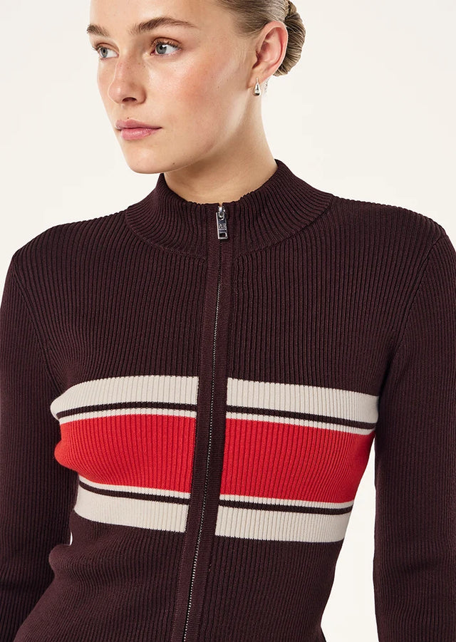 PE NATION - Solar Knit Jacket - Dark Plum
