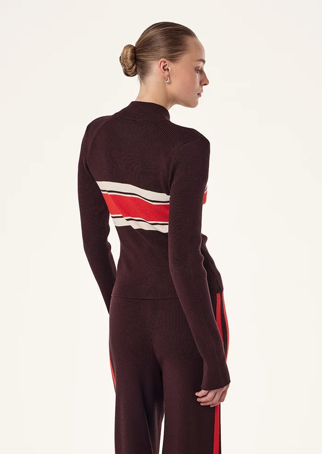 PE NATION - Solar Knit Jacket - Dark Plum