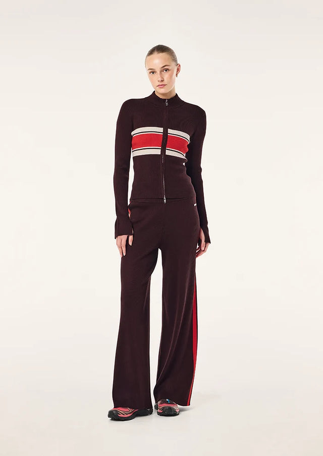 PE NATION - Solar Knit Jacket - Dark Plum