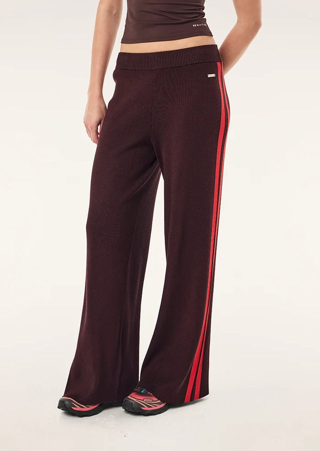 PE NATION - Solar Knit Pant - Dark Plum