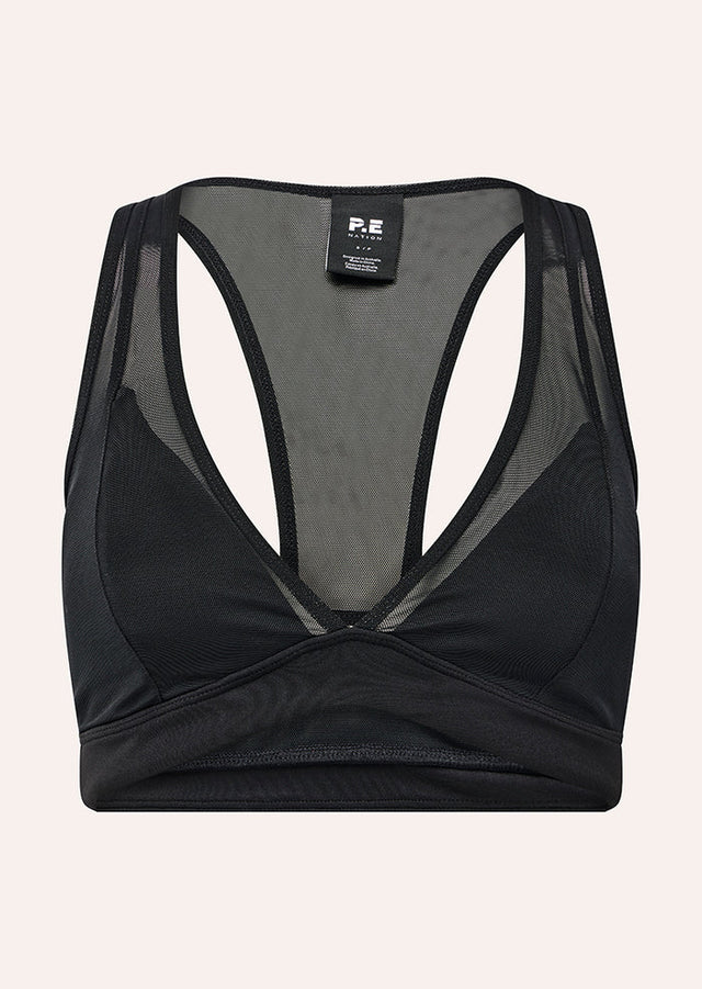 PE NATION - All Out Mesh Sports Bra - Black