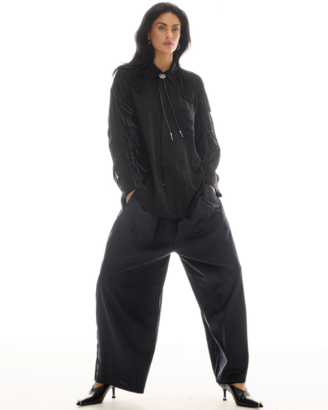 THE TALES - Harajuku Pin Stripe Tuxedo Wool Pants