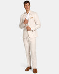 Essential Linen Blend Trouser - Oatmeal-trouser-Brooksfield-30-UPTOWN LOCAL