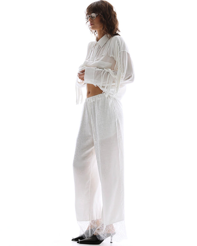 THE TALES - Frida Lace Hem Floral Pants