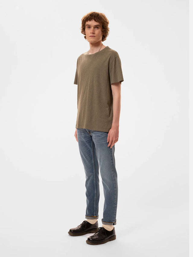 Roffe T-Shirt - Pale Olive-T-Shirts-Nudie Jeans-S-UPTOWN LOCAL