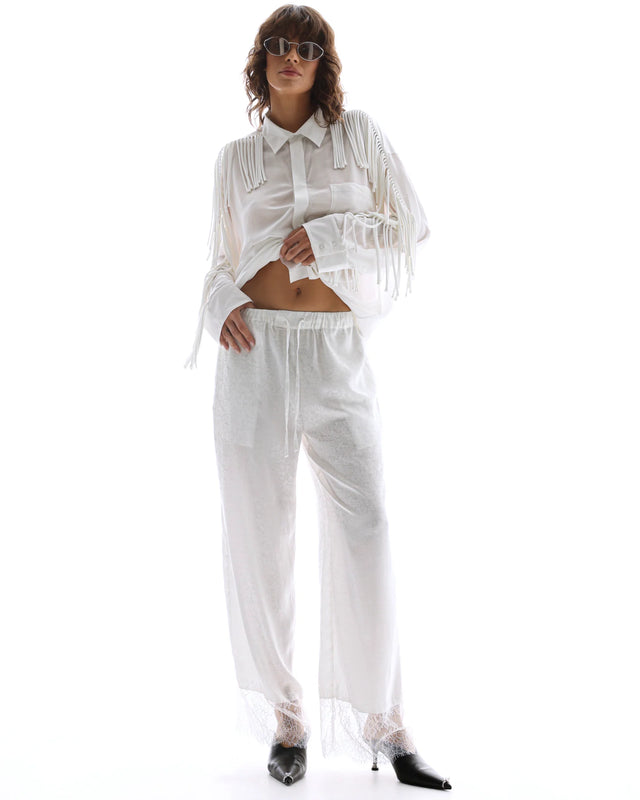 THE TALES - Frida Lace Hem Floral Pants