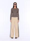 ENA PELLY - Myla Wide Leg Pant - Wheat-Pants-ENA PELLY-6-UPTOWN LOCAL