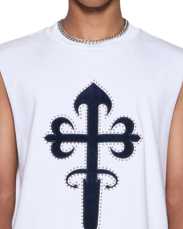 KSUBI - Kaliba Ekcess cut off tee - Tru White-T-Shirts-Ksubi-S-UPTOWN LOCAL