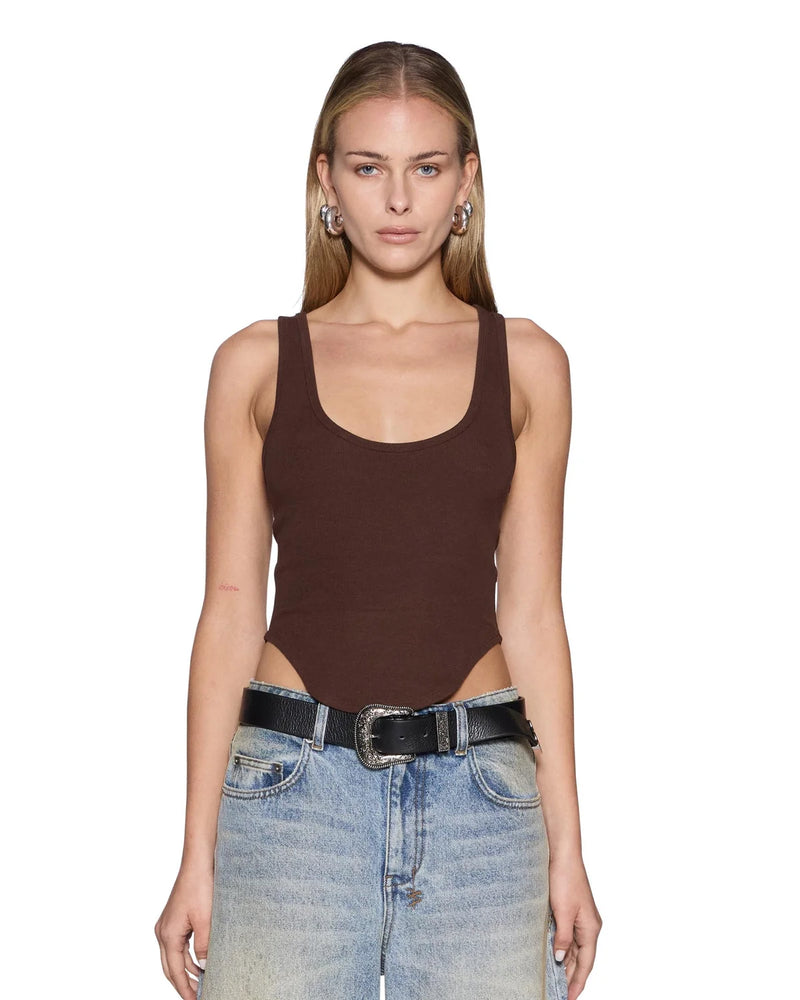 KSUBI - Muse Tank - Chocolate-Tank top-Ksubi-XS-UPTOWN LOCAL