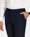 Essential Linen Blend Trousers - Navy-trouser-Brooksfield-30-UPTOWN LOCAL